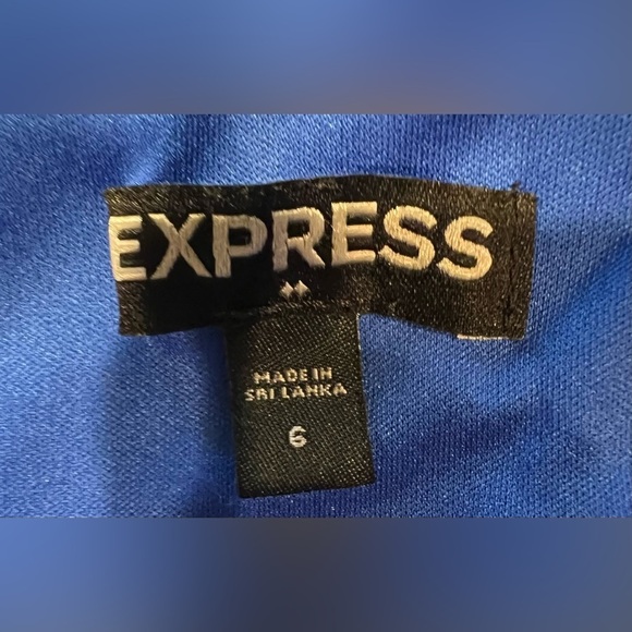 Blue Express Flare Dress Keyhole In Front Size 6 - Picture 6 of 7